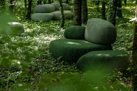 Forest wandering - Moroso Chill Zone, 2022 Design, Milan Design, Contemporary Fabric, Seat Design, Modular System, Cultural Center, Design Research, Swedish Design