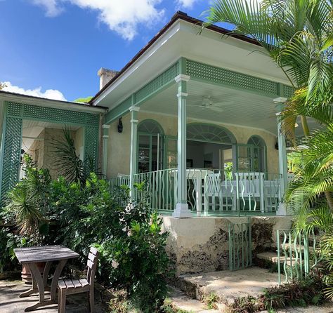 Oliver Messel Houses, Oliver Messel, Tropical Style Decor, Houses By The Beach, Porch Life, Cottage House, Tropical Style, Character Building, Exterior House