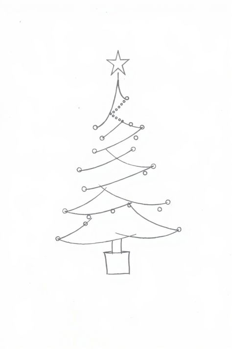 Check Out This Simple Line Christmas Tree Drawing & 12+ Other Christmas Tree Drawing Ideas! #drawinginspiration #drawingideas Christmas Tree Line Drawing, Christmas Line Drawings, Christmas Tree Drawing Ideas, Line Christmas Tree, Christmas Tree Drawing Easy, Tree Drawing Ideas, Christmas Tree Sketch, Tree Line Drawing, Tree Drawing Simple