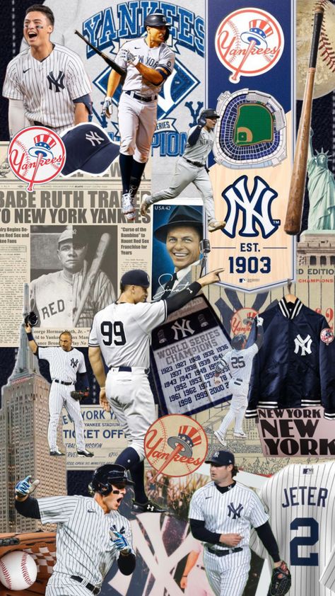 Aesthetic Baseball Wallpaper, Ny Yankees Wallpaper, Yankees Background, New York Yankees Aesthetic, Baseball Wallpaper Aesthetic, Yankee Wallpaper, Yankees Nails, Yankees Aesthetic, New York Yankees Wallpaper