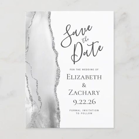 Silver Invitation Template, Gray Invitation, Anniversary Logos, Grey Wedding Theme, Xv Ideas, Wedding Evites, Modern Invitations, Silver Invitation, Silver Wedding Invitations