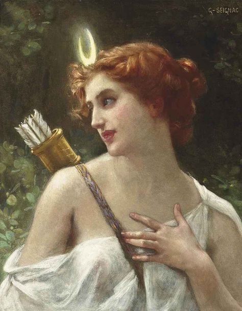 Diana the Huntress - Guillaume Seignac Guillaume Seignac, Diana The Huntress, Artemis Goddess, The Huntress, Istoria Artei, William Adolphe Bouguereau, Mythology Art, Greek Art, Classical Art