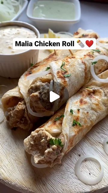 herbsandflavours.in on Instagram: "Unwrap happiness | Malai Chicken Wrap🌯🍗❤️

Tag 🏷️ and Share ➡️ with your CHICKEN LOVERS ❤️

Impress your family and friends with this rich, creamy and aromatic chicken recipe - it's easier to make than you think ! 😋😍

Git it a try today! 

Anyone can cook ✨

Follow @herbsandflavours.in for more such delicious content ❤️

Credits @sugarwhines ✨

#herbsandflavoursin
#malaichicken #chickenroll #chickenwrap #chicken #chickenrecipes #chickenlover #shawarma
#ramadanrecipes #foodporn #foodie #foodphotography #foodiesofinstagram #homemade #foodblogger #mumbaifoodie #mumbaifood #mumbaifoodbloggers #streetfood #streetfoodindia #cooking #indianfoodie #foodreels #trending #reelsinstagram #recipe #easyrecipe #fyp #explore #explorepage" Malai Chicken, Anyone Can Cook, Chicken Roll, Ginger Garlic Paste, Mumbai Food, Chicken Wrap, Chicken Rolls, Sweet Chilli Sauce, Chicken Shawarma