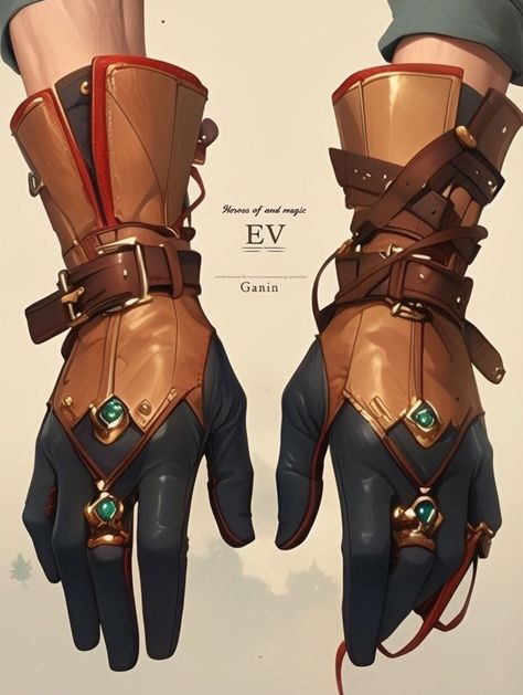 Equestrian Gloves (Artifact) —day 17 Big Gloves Character Design, Elf Moodboard, Fantasy Gauntlets, Medieval Gloves, Fantasy Gloves, Armor Gloves, Texture Cuir, Victorian Gloves, Steampunk Gloves