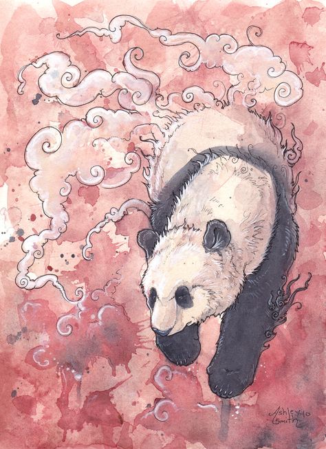 Panda Painting, Panda Tattoo, Panda Art, Panda Bear, The Clouds, Animal Art, Drawing Ideas, Art Inspo, Bears