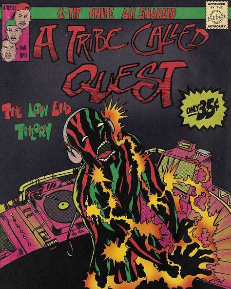 Alejandro Tordezailart on Instagram: “A Tribe Called Quest . #atribecalledquest #qtip #phife #alishaheedmuhammad ed #comic #comiccover #cover #comicstrip #hiphop…” Neo Soul Poster, Atcq Hip Hop Wallpaper, A Tribe Called Quest Poster, Aesthetic Canvas Art, A Tribe Called Quest, Hip Hop Artwork, Tribe Called Quest, Aesthetic Canvas, Comic Poster