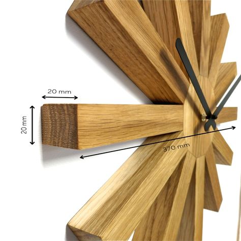 Wall Clock Masterpiece Oak Oiled Design Wooden Clock - Etsy UK Plywood Projects, Clock Wood, Diy Clock Wall, Traditional Artwork, Wooden Wall Clock, Diy Clock, Wooden Clock, Handmade Wood, Furniture Making