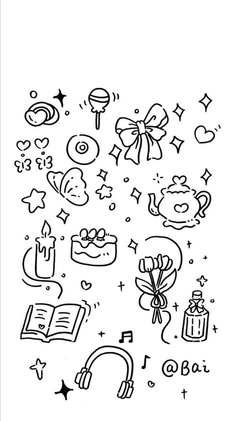 Drawing Ideas Easy Doodles, Doodles Easy, Doodle Doodle, Drawing Ideas Easy, Cute Easy Doodles, Easy Doodles, Doodles Drawings, Bullet Journal Diy, Small Drawings