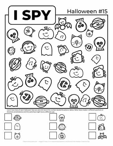 Halloween I Spy 15 I Spy Halloween, Spy Halloween, Spooky Pictures, Halloween Puzzles, Critical Thinking Activities, Counting Worksheets, Montessori School, Fun Worksheets, Theme Halloween