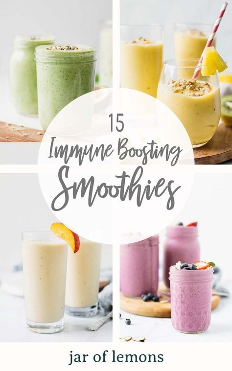 Peach Yogurt Smoothie, Immune Boosting Smoothie Recipes, Acai Smoothie Bowl Recipe, Immunity Smoothie, Smoothie Jar, Mango Smoothie Bowl, Immune Boosting Smoothie, Mango Banana Smoothie, Smoothie Recipes With Yogurt