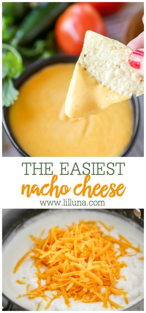 The EASIEST recipe for concession-style nacho cheese sauce made totally from scratch! All it takes is a small handful of ingredients you probably already have on hand. #nachocheese #nachos #homemadenachocheese #homemadenachos #nachocheeserecipe Home Made Nacho Cheese, Easy Nacho Cheese, Homemade Nacho Cheese, Homemade Nacho Cheese Sauce, Nachos Cheese Recipe, How To Make Cheese Sauce, Homemade Nachos, Nachos Recipe Easy, Nacho Cheese Sauce