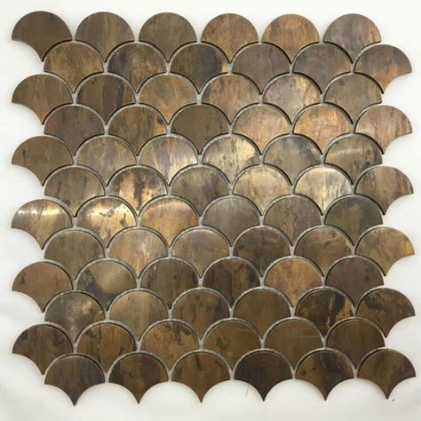 Cheap Mosaic Making, Buy Quality Home & Garden Directly from China Suppliers:Vintage Shell Shape Copper Mosaic tile for kitchen backsplash bronze brush wall tile, American industrial style Enjoy ✓Free Shipping Worldwide! ✓Limited Time Sale ✓Easy Return. Ensuite Wet Room, Splash Back Tiles, Tile Fish, Copper Mosaic Tile, Backsplashes Kitchen, Bronze Tiles, Tile For Kitchen Backsplash, Tile For Wall, Starbucks 2023