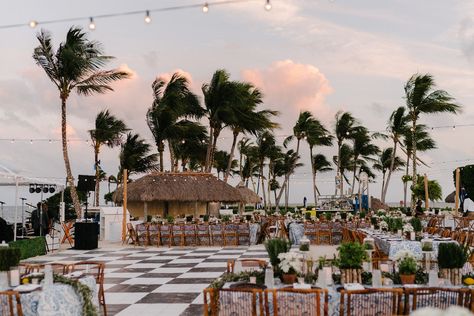 Elegant Beach Wedding Reception, Florida Wedding Dress Brides, Palm Beach Wedding Aesthetic, Vintage Beach Wedding Aesthetic, Carribean Destination Wedding, Dominican Wedding, Key Largo Wedding, Mexico Beach Wedding, Florida Wedding Venue