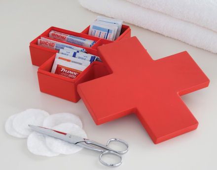 Cross tin first aid kit First Aid Box Diy, First Aid Box Ideas, 1st Aid Kit, Apartment Party, Diy First Aid Kit, Storage Crates, Emergency First Aid Kit, Tin Storage, Gothic Furniture