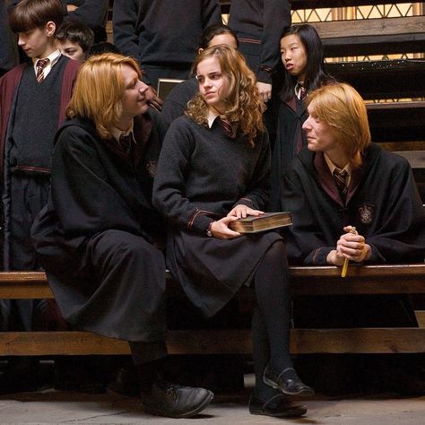 Fred And Hermione, Glume Harry Potter, Buku Harry Potter, Phelps Twins, The Golden Trio, Harry Potter Icons, Fred And George, Fred And George Weasley, Images Harry Potter