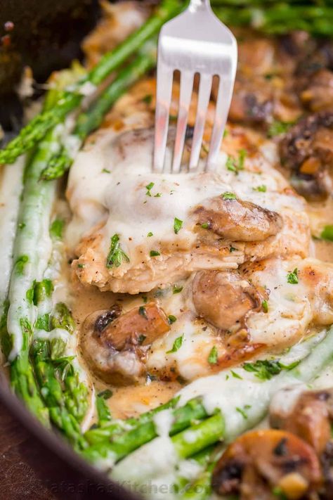 Chicken Madeira with juicy chicken and mushrooms in a creamy sauce with melty cheese... Creamy Chicken Madeira is a Cheesecake Factory copycat recipe! | natashaskitchen.com Cheesecake Factory Chicken Madeira, Chicken Madeira Cheesecake Factory, Cheesecake Factory Chicken, Cheesecake Factory Recipe, Recipe For Cheesecake, Chicken Madeira, Cheesecake Factory Copycat, Cheesecake Factory Recipes, The Cheesecake Factory