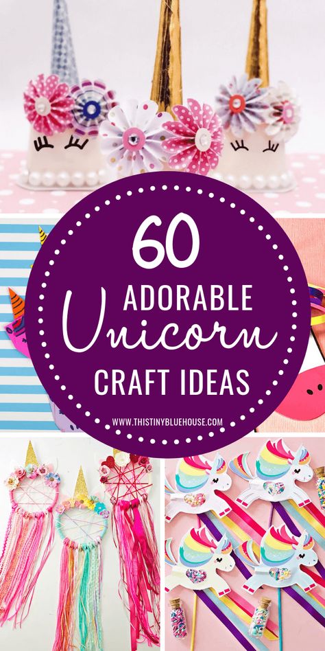 Unicorn Crafts Diy, Diy Unicorn Crafts, Diy Unicorn Headband, Unicorn Crafts For Kids, Unicorn Diy, Unicorn Craft, Unicorn Birthday Party Decorations, Unicorn Themed Birthday Party, Diy Unicorn