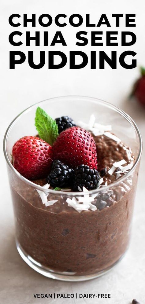 Healthy Chocolate Chia Pudding, Chia Cocoa Pudding, Easy Chocolate Chia Pudding, Chocolate Shell Chia Pudding, Cocoa Chia Seed Pudding, Cocoa Chia Pudding, Chia Pudding Chocolate, Recipes With Chia Seeds, Chia Chocolate Pudding