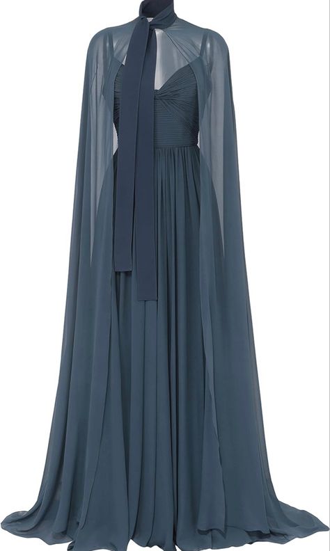 Silk Long Dress, Blue Luxury, Elie Saab Couture, Blue Silk Dress, Silk Dress Long, Pretty Prom Dresses, Romantic Dress, Evening Gowns Formal, Fashion Design Clothes