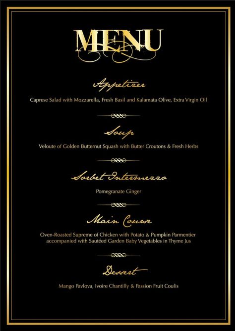 Costum 3 Course Meal Menu Template  Example Uploaded by Albert Sulton. 3 course meal menu template, A restaurant is a massive area of the restaurant's new identity. It reflects who you are in the marketplace. Menus should... Tie Knot Styles, 5 Course Meal, Five Course Meal, 3 Course Meals, Vegetables For Babies, Pregnancy Announcement Template, Wedding Reception Dinner, Restaurant Menu Template, Appetizer Menu