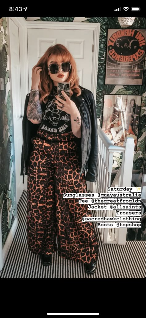 Helen Anderson Outfits, Midsize Fashion Fall Edgy, Edgy Maximalist Outfits, Gen Z Alt Fashion, Goth With Color, Boho Rocker Chic Style Plus Size, Helen Anderson Style, Alternative Autumn Outfits, Plus Size Rocker Chic Outfits