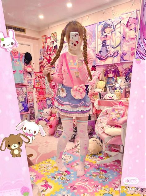 Yumi Kawaii Outfit, Jojifuku Outfit, Yume Kawaii Aesthetic, Yume Kawaii Fashion, Serba Pink, Yumi Kawaii, Alt Fits, Fairy Kei Fashion, Kawaii Outfit Ideas