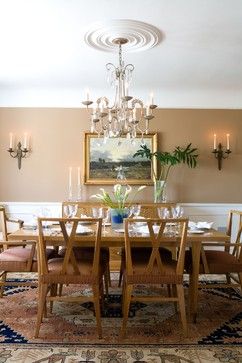 Ceiling Medallion Tan Dining Room Walls, Farmhouse Decor Trends, Craftsman Dining Room, 1980s Decor, Indian Hills, Modern Farmhouse Dining Room, Swedish Decor, Traditional Dining Rooms, Dining Room Paint