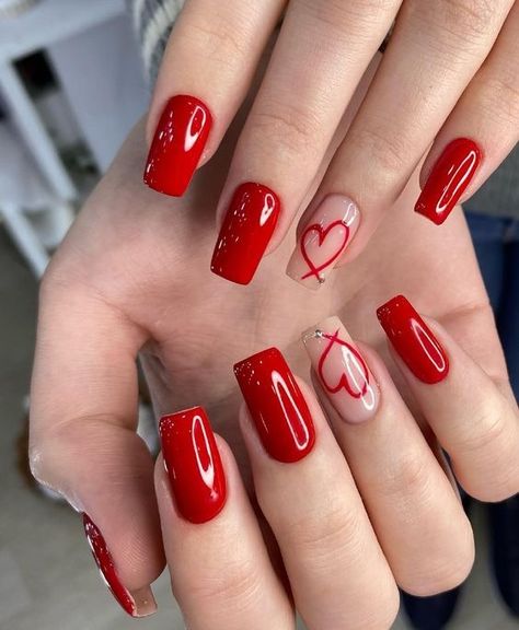 Red Summer Nails 2024, Nails 2024 Red, Red Nails Summer, Wow Nails, Hello Nails, Simple Gel Nails, Girly Acrylic Nails, Short Acrylic Nails Designs, Pink Acrylic Nails