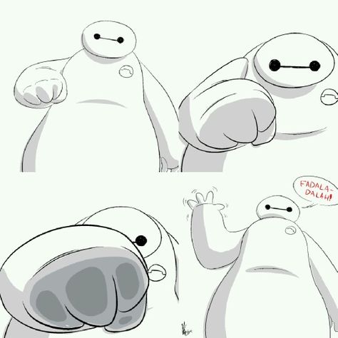 Big Hero 6 Baymax fist pump Baymax, Hero 6, Big Hero 6, Big Hero, Cartoon Characters, We Heart It, Lost, Disney