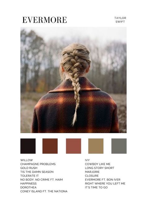 Evermore Color Palette Taylor Swift, Taylor Swift Album Cover Colors, Taylor Swift Eras Colours, Taylor Swift Eras Colors, Taylor Swift Album Colors, Taylor Swift Color Palette, Taylor Bracelets, Aesthetic Printables, Eras Tour Friendship Bracelets