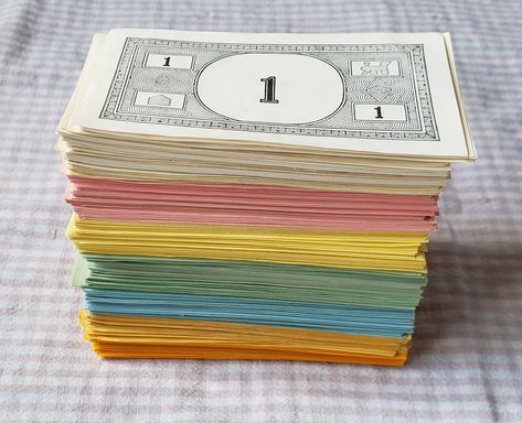 Lot of vintage Monopoly money, from a 1960s game. Most pieces are in great condition, although slight damages may be present due to age or use. What you see pictured in the photos is exactly what you'll receive. Great for replacement game pieces or for crafts. Vintage Monopoly, Game Money, Money Vintage, Monopoly Money, Money Notes, Monopoly Game, Play Money, Vintage Games, Game Pieces