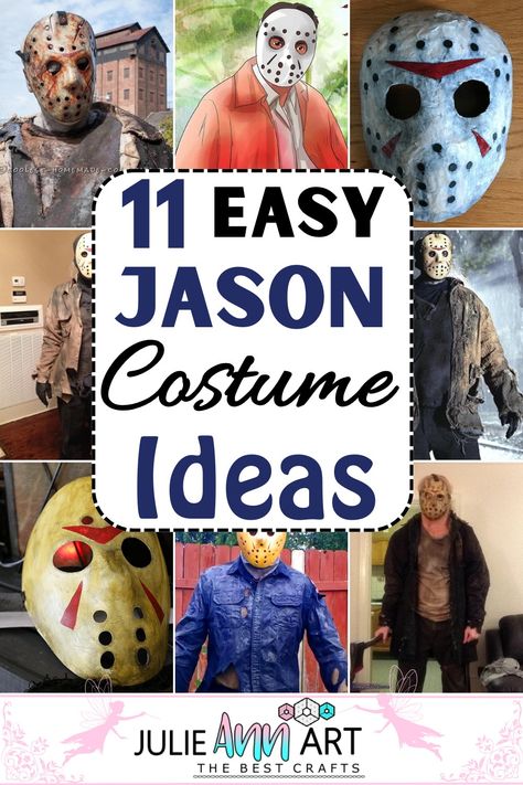 These DIY Jason costume ideas showoff your creativity and thrilling options for your next Halloween gathering. Don’t miss the chance to scare the wits out of your friends, embodying one of the most iconic horror characters with your homemade costume! Diy Jason Voorhees Costume, Jason Costume Women Diy, Diy Horror Costumes, Jason Diy Costume, Diy Jason Mask, Diy Jason Costume, Jason Kids Costume, Jason Friday The 13th Costume, Diy Jason Costume Women