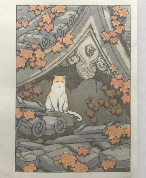 Mokuhanga Block Prints, Mokuhanga Prints, Inari Shrine, Visit Kyoto, National Cat Day, Ukiyo E, Woodblock Print, Wood Blocks, Just In Time