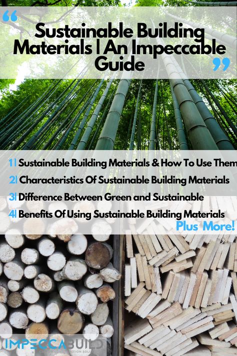 ✔ Sustainable Building Materials & How To Use Them ✔ Characteristics Of Sustainable Building Materials ✔ Difference Between Green and Sustainable ✔ Benefits Of Using Sustainable Building Materials ✔Plus So Much More! Sustainable Construction, Sustainable Buildings Architecture, Sustainable Building, Eco Building Materials, Eco Architecture Sustainable Living, Eco Friendly Building Materials, Recycled Building Materials Architecture, Sustainable Building Materials Construction, Green Building Concept