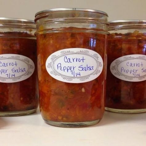 Carrots made into a salsa - It's true! - SBCanning.com - homemade canning recipes Carrot Salsa Recipe, Carrot Salsa, Salsa Canning Recipes, Canned Carrots, Ball Blue Book, Pepper Salsa, Easy Apps, How To Peel Tomatoes, Blue Book