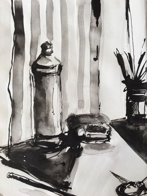 Ink Drawing Still Life, Ink Wash Still Life, Still Life Ink Drawing, Observational Drawings, Observational Drawing, Butterfly Wallpaper Iphone, Charcoal Art, Still Life Drawing, Ink Wash