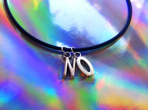 NO Choker Necklace Page Decoration, Pastel Goth, Alternative Fashion, Alex And Ani Charm Bracelet, Etsy Listing, Choker, Choker Necklace, Handmade Jewelry, Charm Bracelet