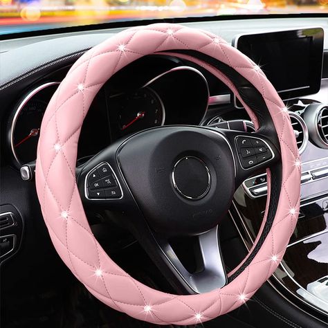 Pink Car Interior, Barbie Jeep, Pink Steering Wheel Cover, Pink Car Seat, Car Wheel Cover, Pink Car Accessories, Girls Fit, Girly Car Accessories, Girly Car