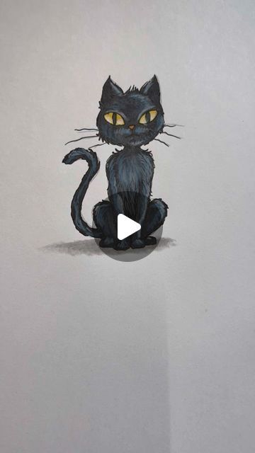 Shane Burke on Instagram: "How to draw a spooky cat for Halloween!  Tell me your Halloween drawing ideas in the comments!  #drawingtutorial #howtodrawacat #halloweendrawings #artclass #beginnerdrawings #funart #easydrawings" Spooky Season Art Ideas, Cat Halloween Drawing, Halloween Sketch Ideas, How To Draw A Halloween Cat, Halloween Cat Painting Easy, Cute Halloween Drawings Doodles, Halloween Pictures To Draw, Pumpkin With Cat Drawing, Halloween Cat Crafts