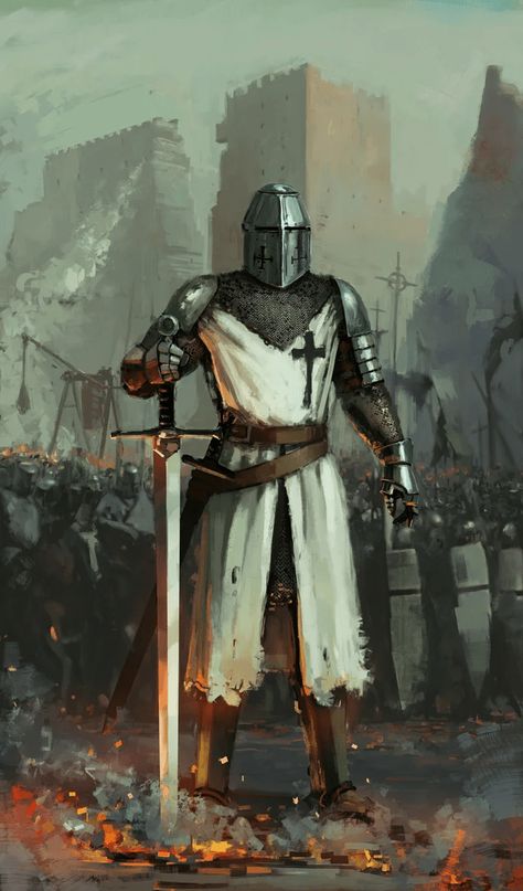 190+ Best Knights Templar Tattoos Designs and Ideas (2023) - TattoosBoyGirl Dark Fantasy Knight, Fantasy Knight, Crusader Knight, Knight Art, Kingdom Of Heaven, Knights, Aesthetic Wallpaper, Dark Fantasy, Tattoos