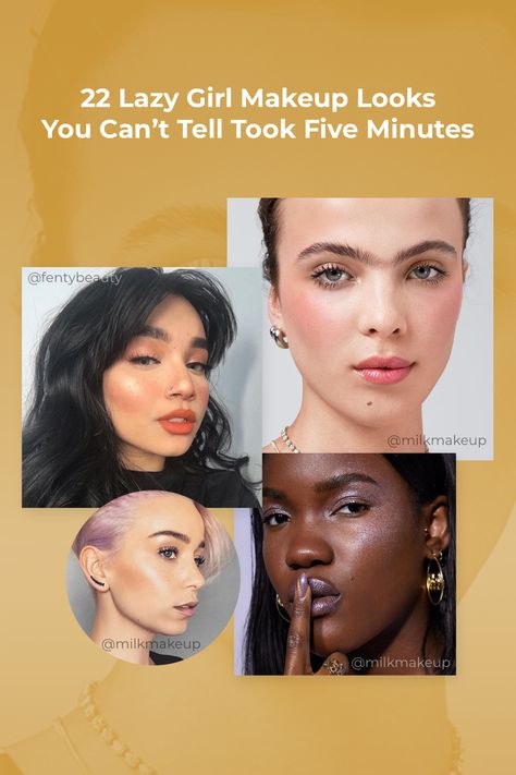 Here are 22 quick and easy makeup options for lazy girls who just want to sleep in. Lazy Girl Makeup, Eyeshadow Hacks, Pro Makeup Tips, Pretty Eyeshadow, Morning Makeup, Best Eyeshadow Palette, Eyeshadow Tips, Best Eyeshadow, Easy Makeup