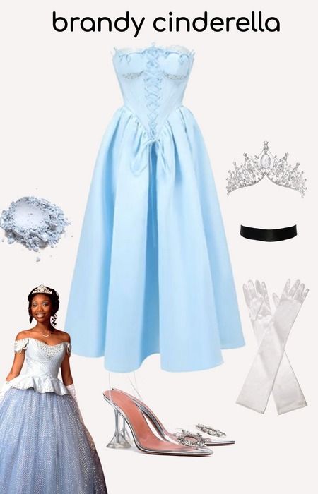 Brandy Cinderella halloween costume Outfit | ShopLook Brandy Cinderella, Cinderella Blue Dress, Wolf Halloween Costume, Cinderella Halloween Costume, Girl Halloween Costume, Fairy Halloween Costumes, Crystal Crown Wedding, Cinderella Costume, 2024 Halloween