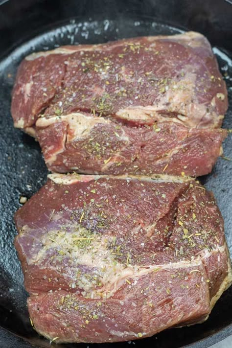 Lamb Sirloin Steak Recipes, Lamb Leg Steak Recipes Cast Iron, Leg Of Lamb Steak Recipes, Lamb Steaks How To Cook, Lamb Leg Steak Recipes, Lamb Leg Steak, Lamb Steak Recipes, Steak Recipes Pan, Steak On Stove