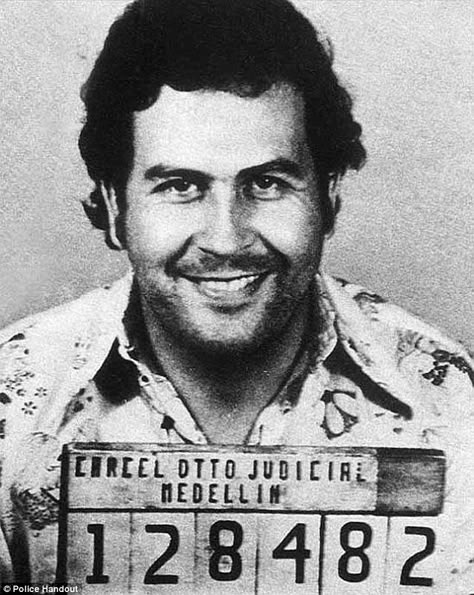 At home with the drug lord: Inside Pablo Escobar's crumbling ... Pablo Emilio Escobar, Celebrity Mugshots, Al Capone, Pablo Escobar, Mug Shots, Photo Print, American History, A Man, Persona