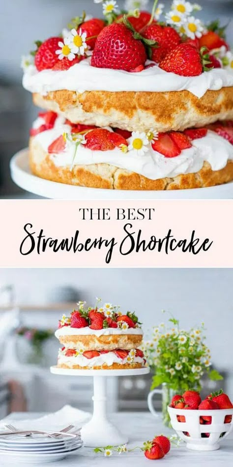 Fancy Strawberry Shortcake, Strawberry Shortbread Cake, Summer Strawberry Shortcake, Easter Strawberry Shortcake, Naked Strawberry Shortcake, Garden Party Desserts, The Best Strawberry Shortcake, Best Strawberry Shortcake, Strawberry Shortcake Birthday Cake