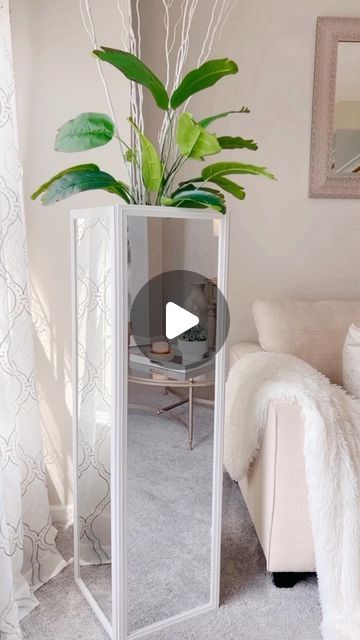 640K views · 35K likes | Kendra Davis on Instagram: "💖 DIY mirror planter 💖

I made this mirror floor planter last year.  I used 4 door mirrors.  I purchased 8 corner brackets to attach the mirrors together at both the top and bottom corners . 

 ➡️I recommend adding washers so that your screws don’t pierce the wood frames 

In the inside, I added wood glue to the seams. 

I did not add a bottom to this piece because I wanted to use it as a “sleeve” . I have an old pedestal down the center that my plant is on.

I think this turned out super pretty 🤩🤩

✨Like ✨Follow ✨Share 

#diy #crafty #diycrafts #diyhomedecor #diylovers #craftlovers #decorlovers #homedecor #craft #craftideas #diyplanter #mirrordecor" Diy Mirror Frame Ideas, Mirror Diy Projects, Mirror Floor, Corner Brackets, Mirror Frame Diy, Living Room Decor Gray, Diy Planter Box, My Plant, Door Mirrors