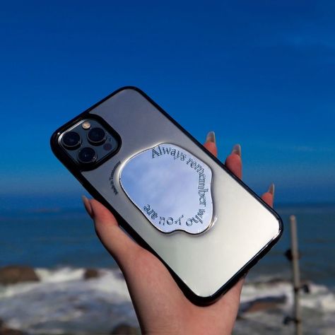 Mirror Case Iphone, Mirror Phone Case, Geometric Mirror, Phone Case Aesthetic, Girly Phone Cases, Case Aesthetic, Sea Photo, Happy Customer, Glass Case