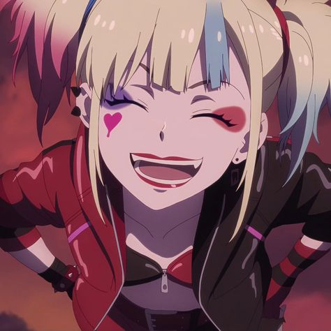 Harley Queen ♥️🙄 Harley Quinn Isekai, Harley Quinn Anime, Cybergoth Style, Anime People, Futuristic Technology, One Piece (anime), Harley Quinn, Cyberpunk, Anime Icons