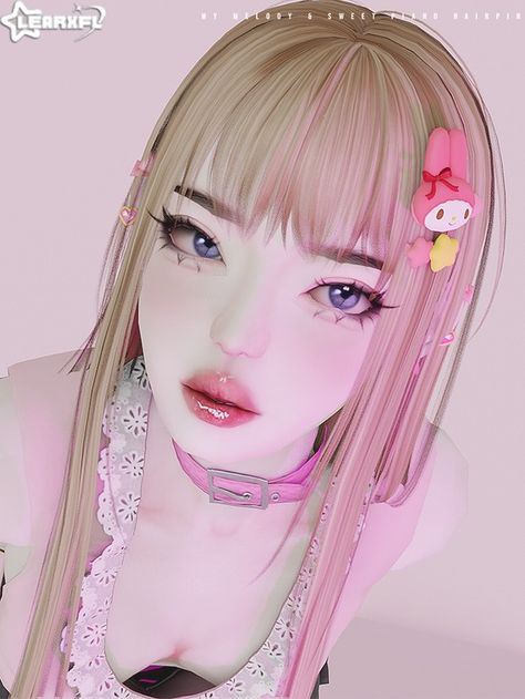 My Melody & Sweet Piano - My Melody Hairpin [9/17 Items] | Patreon Masculine Clothing, Cc Hats, Sweet Melody, Sims 4 Anime, Kawaii Hairstyles, Sims 4 Cc Packs, Sims 4 Collections, Sims 4 Mods Clothes, Cc Sims