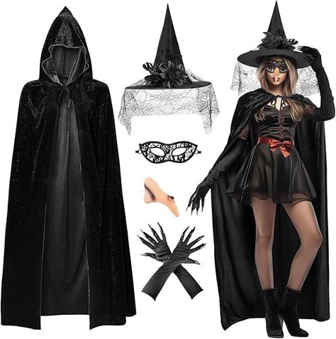 Get spellbound with MOVINPE’s Witch Costume Set for Women! Perfect for Halloween, this set includes a hooded cloak and witch hat, ideal for any party or cosplay event. Don’t miss out on this enchanting deal! 🛒🎃
#WitchCostume #HalloweenFun #CosplayOutfit #PartyDressUp #GreatDeal Nose Accessories, Witch Accessories, Witch Hat Halloween, Halloween Party Dress, Witch Cosplay, Fancy Dress Outfits, Witch Halloween Costume, Hooded Cloak, Witch Costume